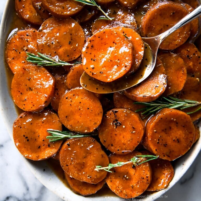 Candied Sweet Potatoes with Maple Brown Sugar Glaze Recipe