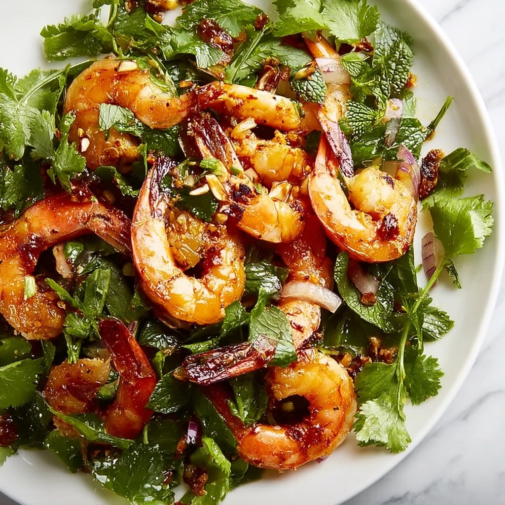 Cilantro Salad with Shallots and Shrimp Recipe - Recipe Image