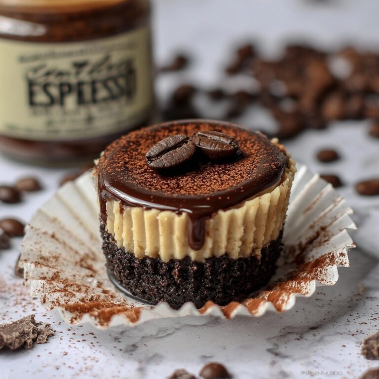 Mini Espresso Cheesecakes With Chocolate Ganache and Coffee Liqueur Recipe