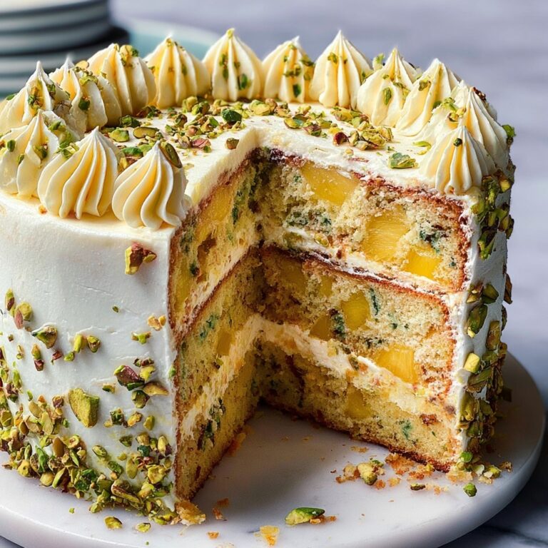 Tropical Pistachio Pineapple Cake Recipe