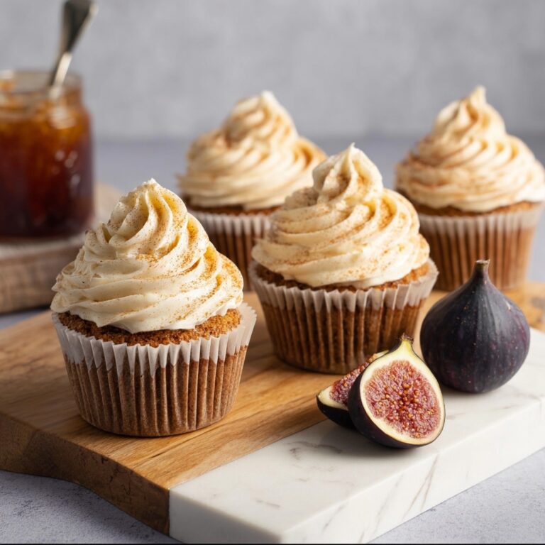 Fig Cupcakes with Honey Cream Cheese Frosting Recipe