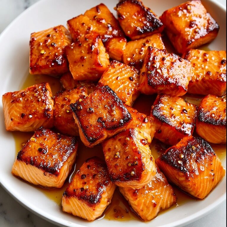 Pan-Seared Salmon Bites with Soy Sesame Honey Glaze Recipe