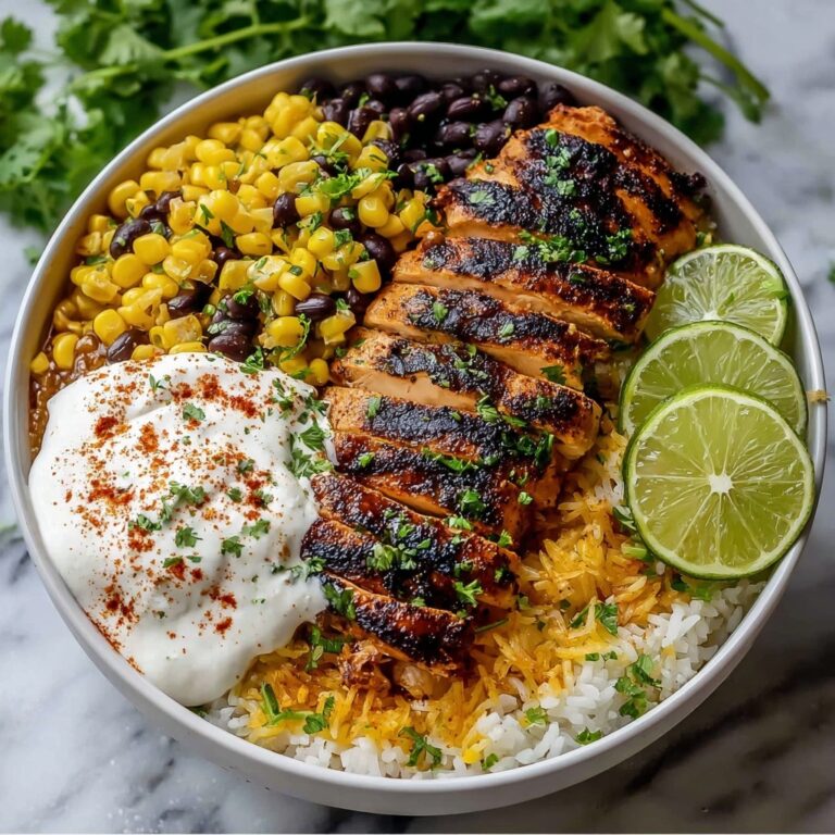 Mexican Chicken Rice Bowl with Black Beans, Corn, and Avocado Recipe