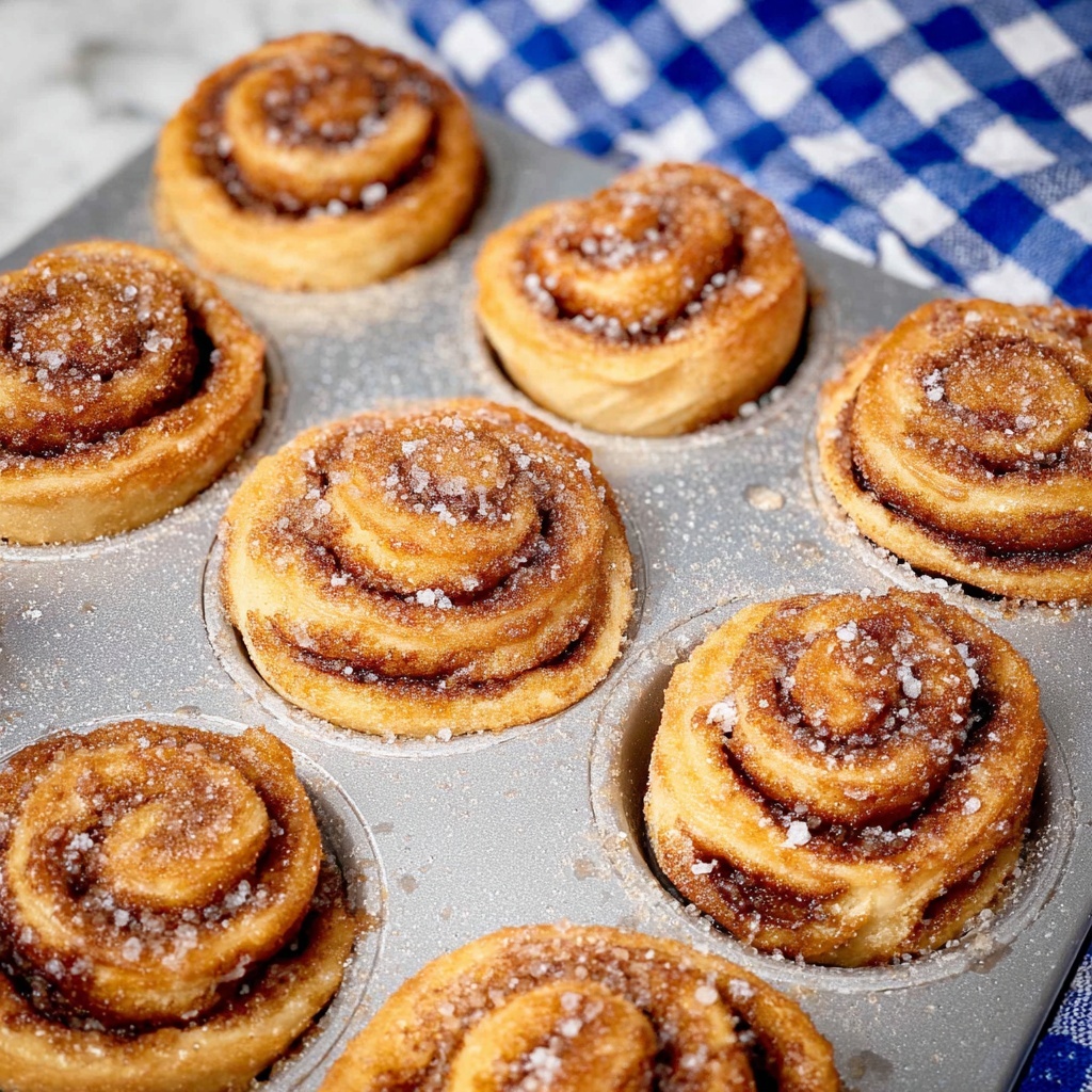 Cinnamon Sugar Cruffins Baked in Muffin Tin Recipe - Recipe Image
