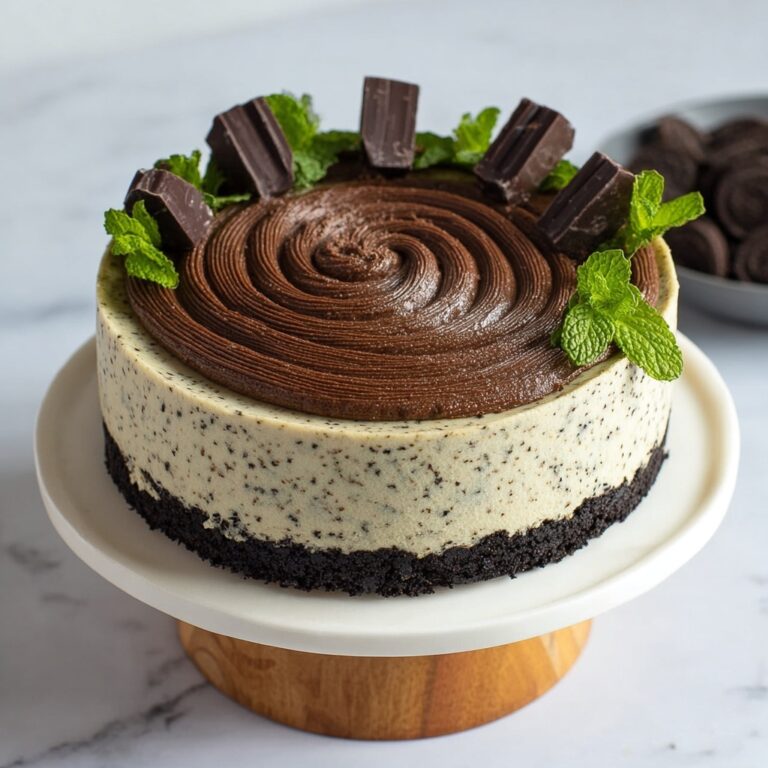 No-Bake Vegan Mint Chocolate Chip Cheesecake Recipe