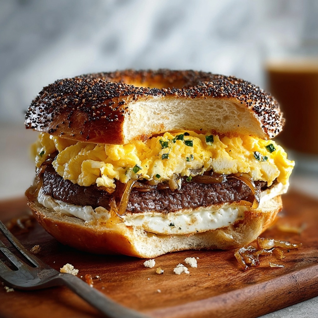 Steak Egg Cheese Bagel: The Ultimate Breakfast Sandwich Recipe - Recipe Image