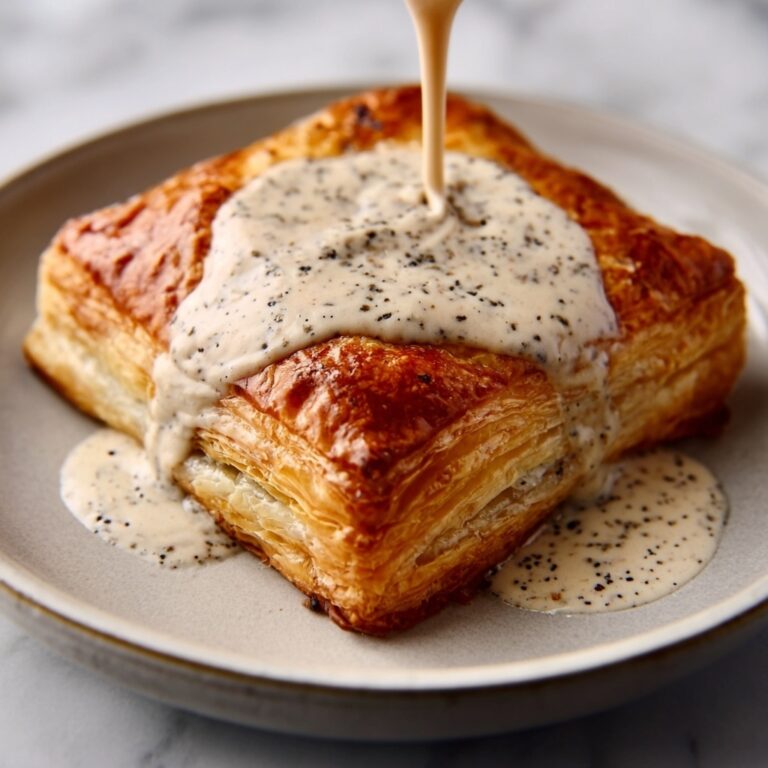 Chicken in Puff Pastry with Mustard Cream Sauce Recipe