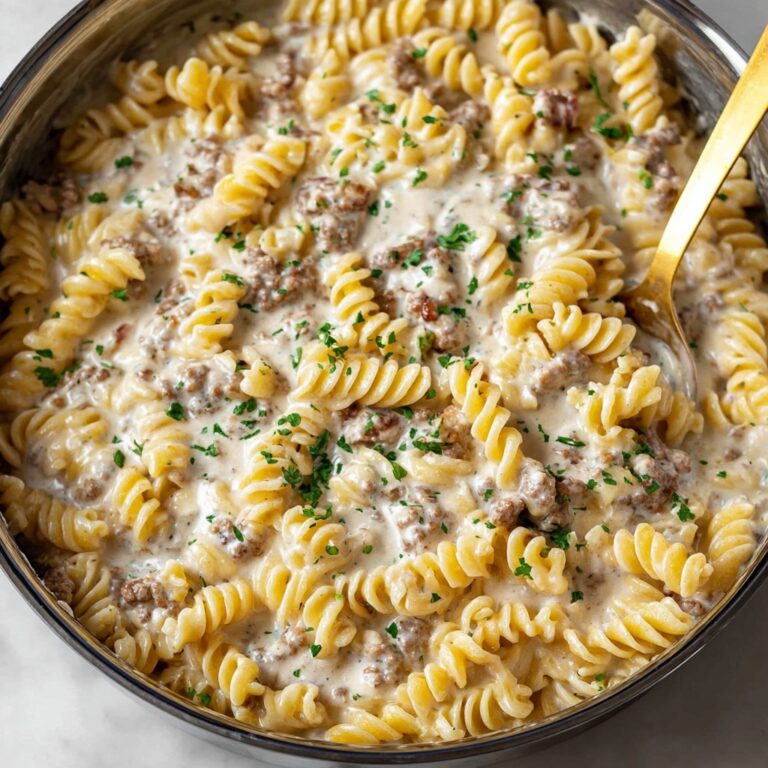 Stovetop Creamy Ground Beef Pasta Recipe