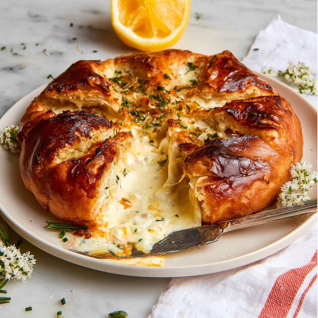 Lemon Curd Herbed Baked Brie Recipe - Recipe Image