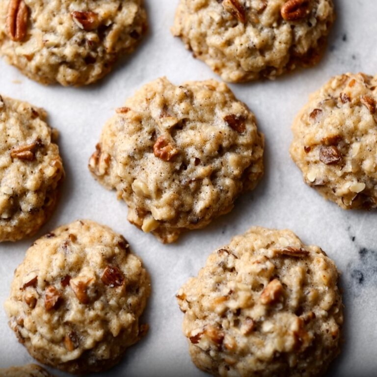 No-Bake Pecan Coconut Praline Cookies Recipe