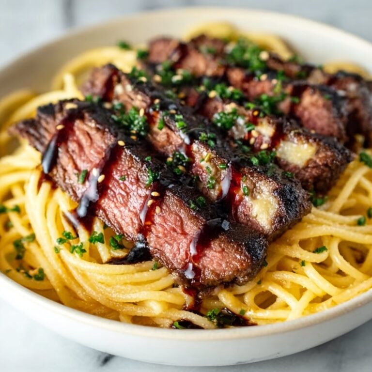 Garlic Butter Steak Lightning Noodles Recipe