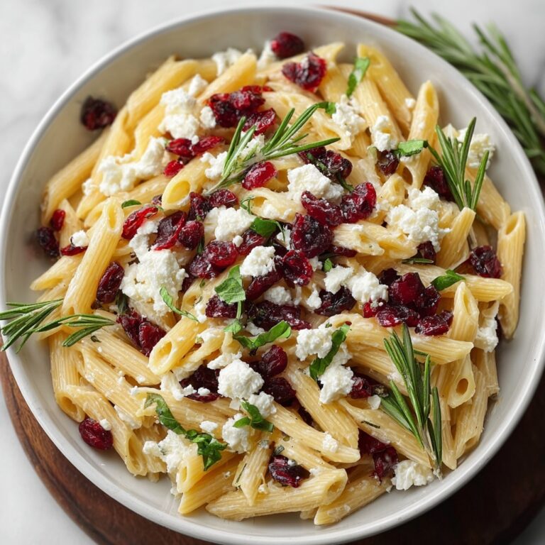 Feta & Cranberry Penne Salad with Orange Vinaigrette Recipe