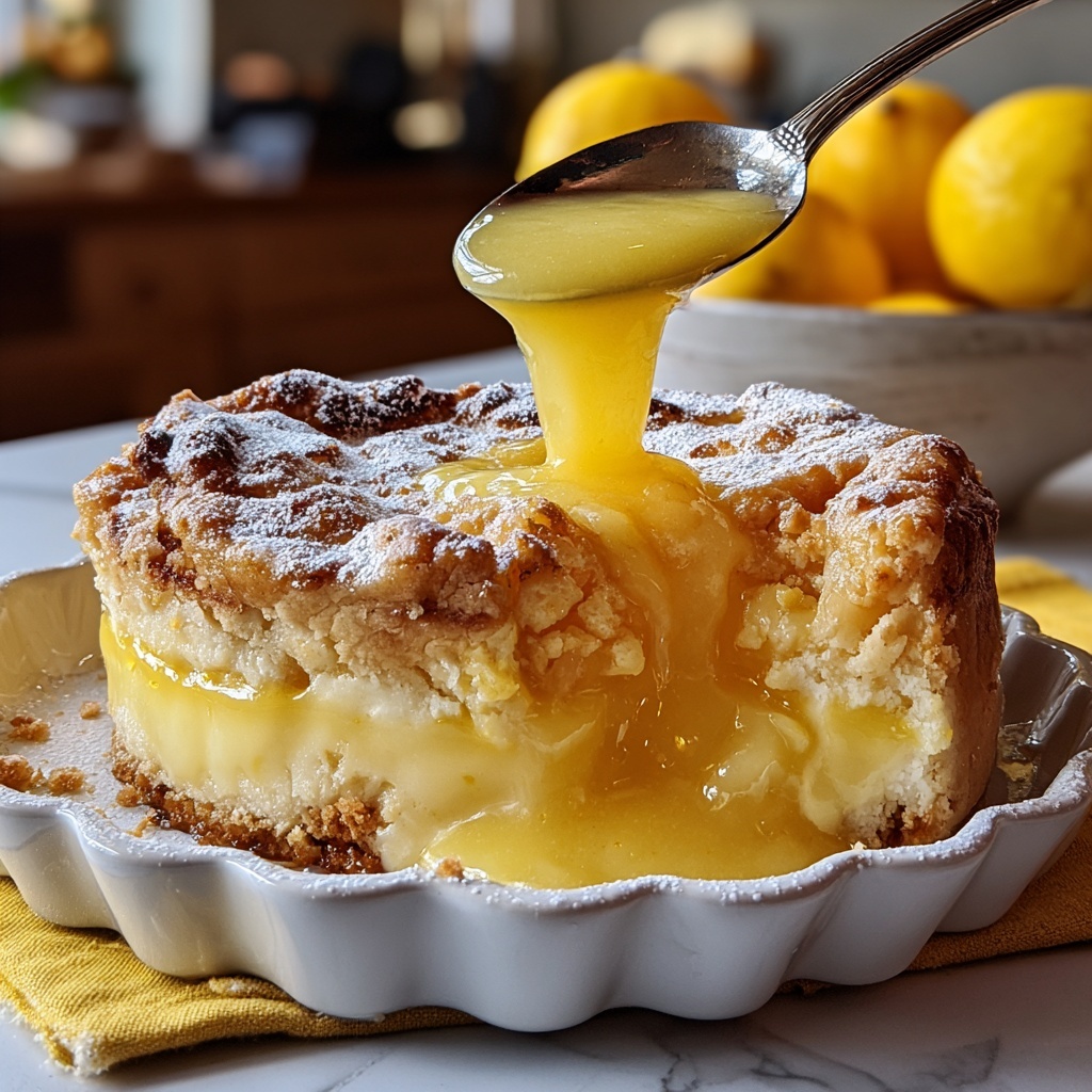 Magic Lemon Cobbler Recipe - Recipe Image