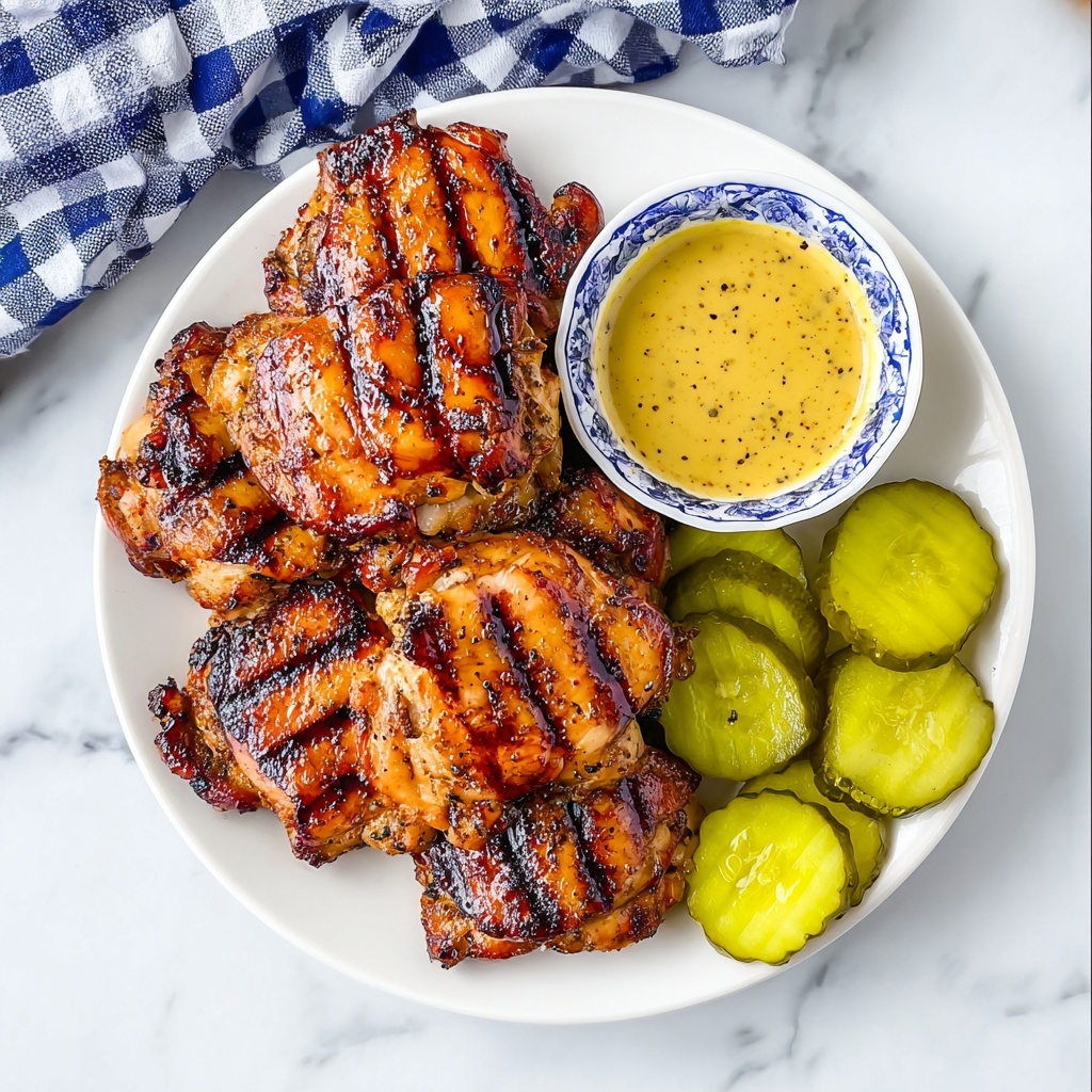 Pickle Brined Grilled Chicken Thighs Recipe - Recipe Image