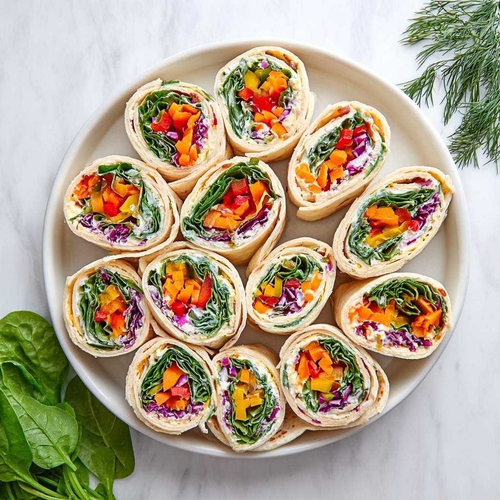 Veggie Pinwheels with Cream Cheese Recipe - Recipe Image