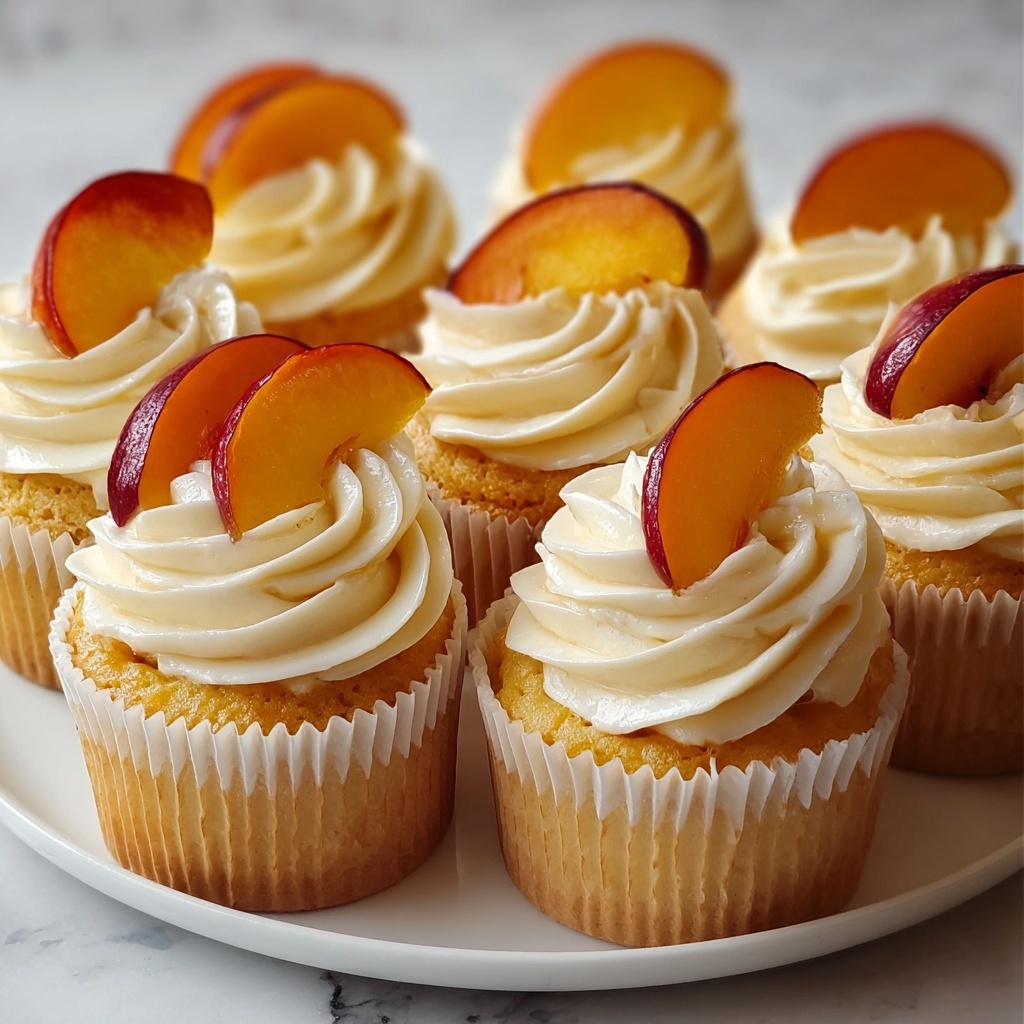 Honey Peach Cream Cheese Cupcakes Recipe - Recipe Image