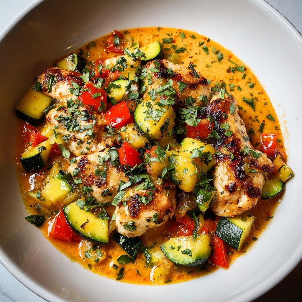 Tex-Mex Chicken and Zucchini Recipe - Recipe Image