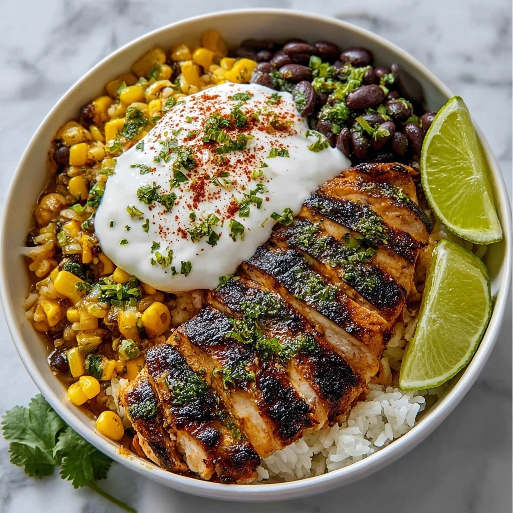 Mexican Chicken Rice Bowl with Black Beans, Corn, and Avocado Recipe - Recipe Image