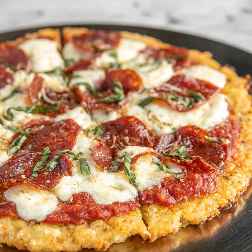 Keto Chicken Pizza Crust Recipe - Recipe Image