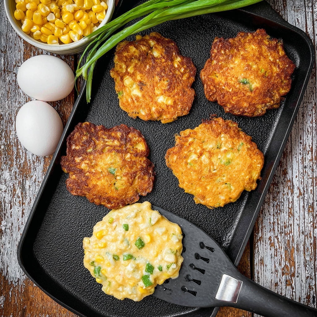 Cheddar Corn Cakes with Chives Recipe - Recipe Image