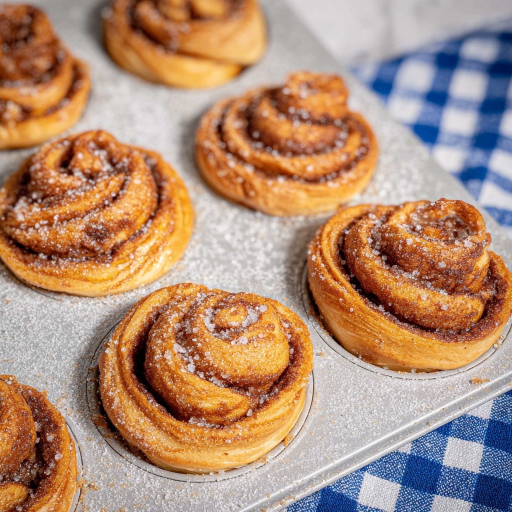 Cinnamon Sugar Cruffins Baked in Muffin Tin Recipe - Recipe Image