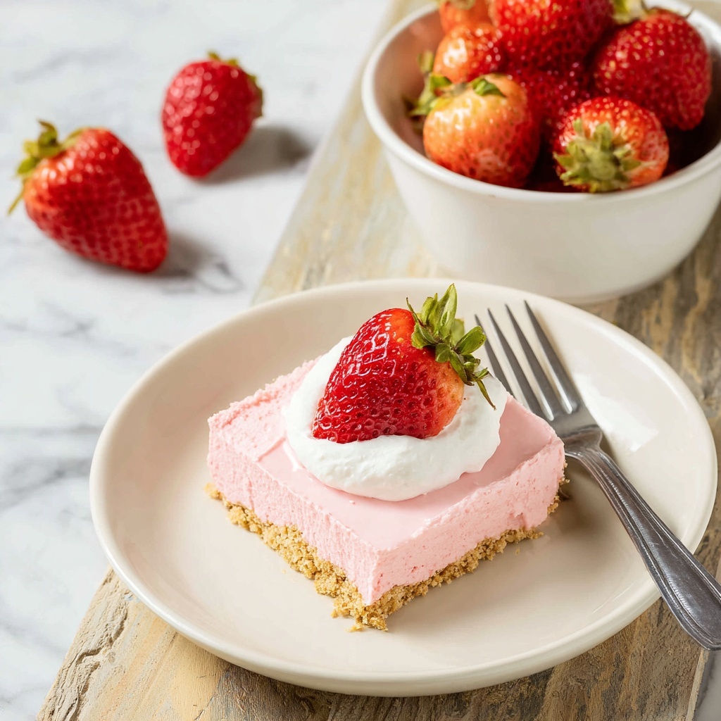 No-Bake Strawberry Cheesecake Recipe - Recipe Image