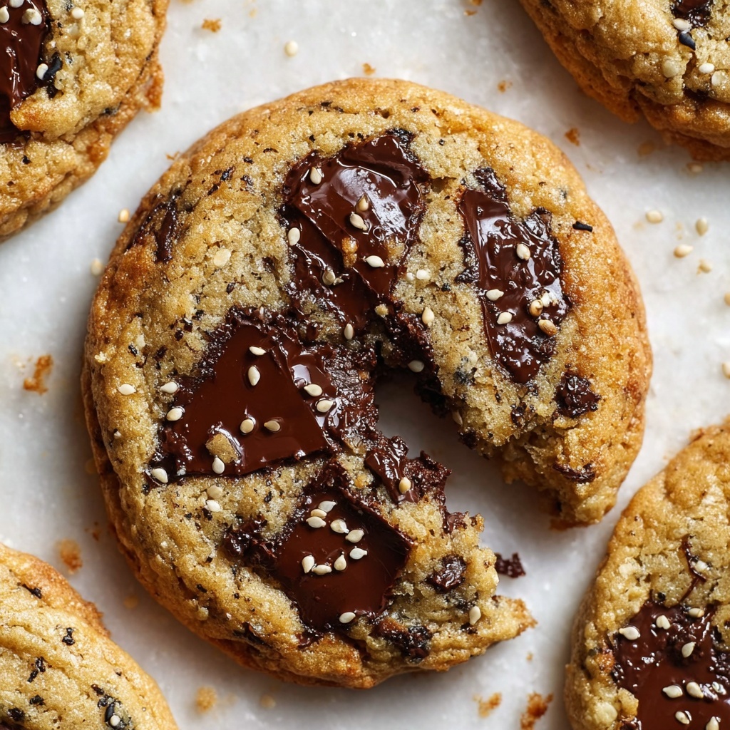 Vegan Tahini Chocolate Chip Cookies Recipe - Recipe Image