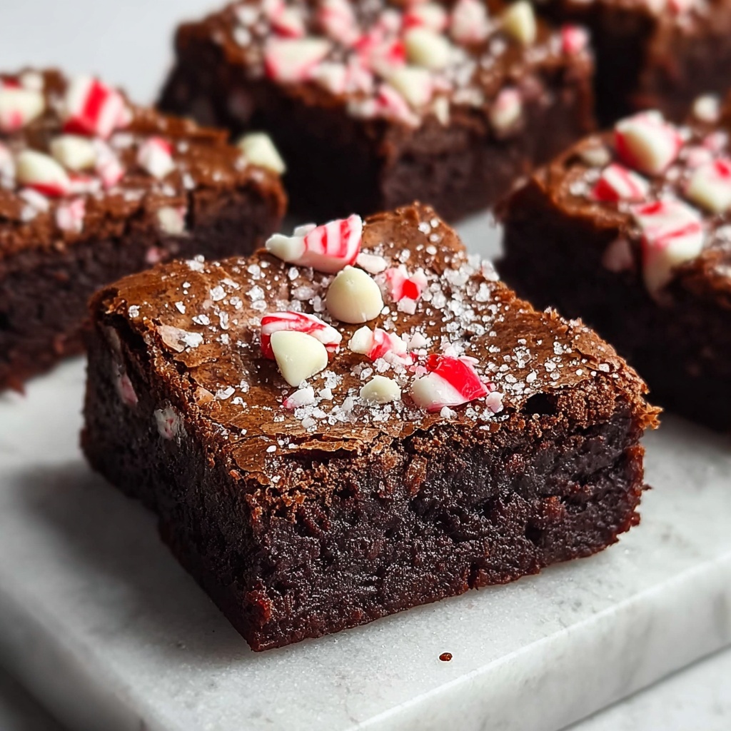 Peppermint Hot Chocolate Brownies Recipe - Recipe Image