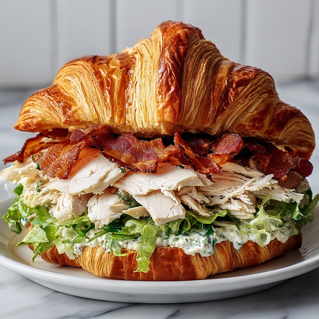 Chicken Caesar Croissant Sandwich Recipe - Recipe Image