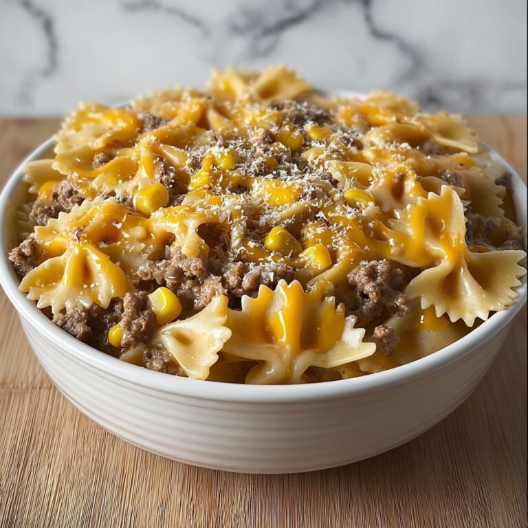Creamy Ranch Beef and Sweet Corn Bowtie Casserole Recipe