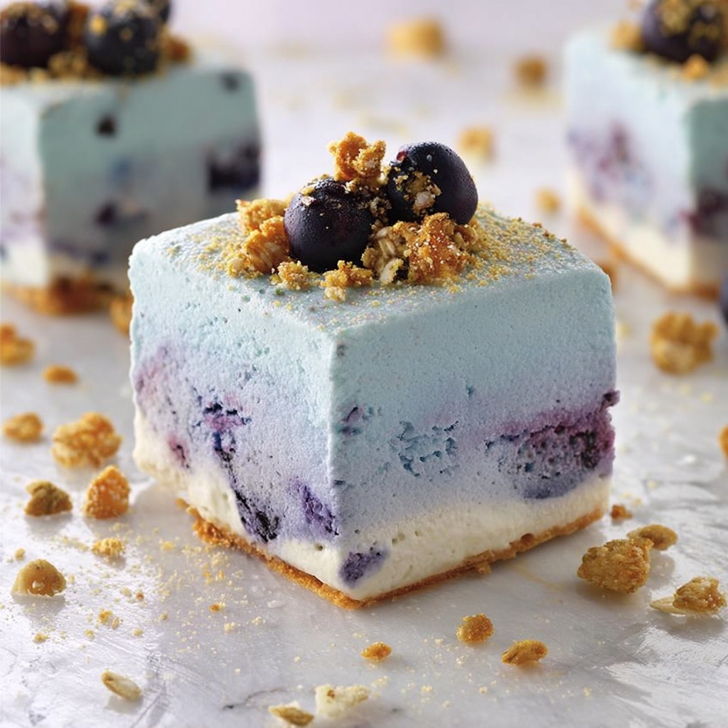 Blueberry Muffin Fudge with Oatmeal Topping Recipe - Recipe Image