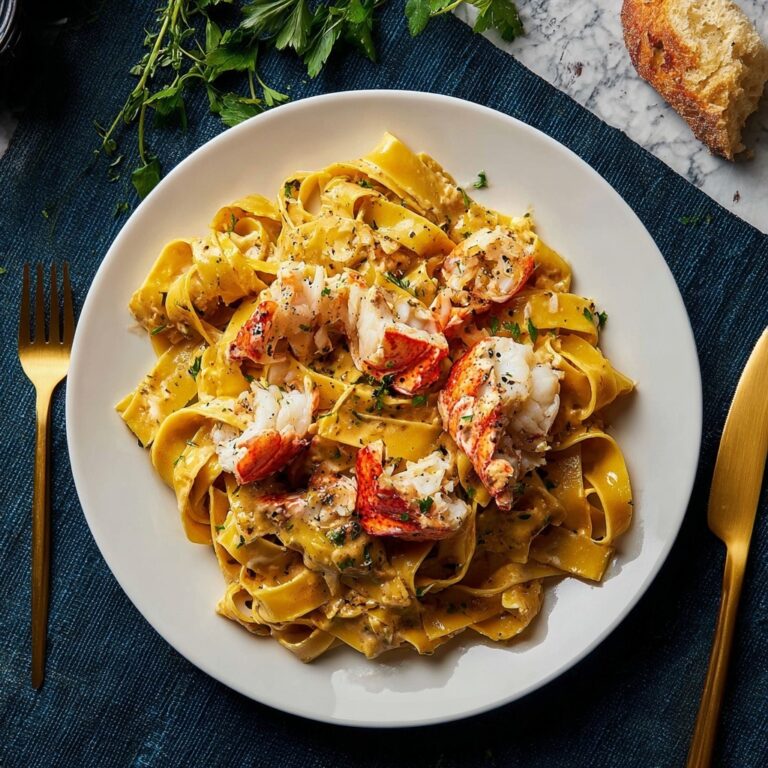 Creamy Tuscan Lobster Pasta Recipe