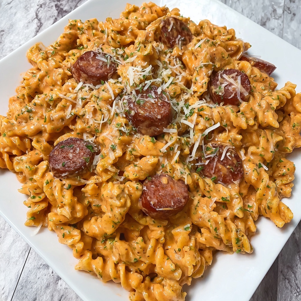 Creamy Smoked Sausage Pasta Recipe - Recipe Image
