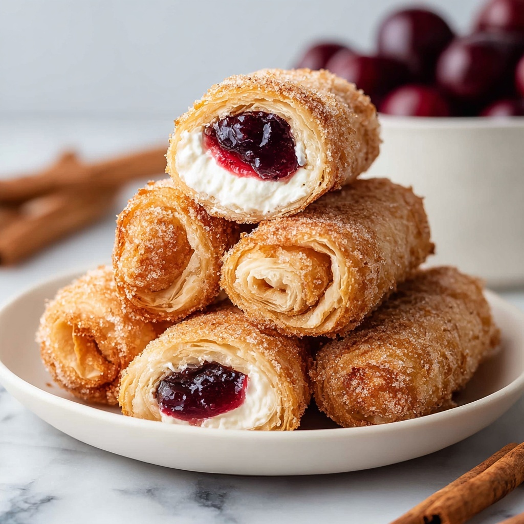 Cherry Cheesecake Egg Rolls Recipe - Recipe Image