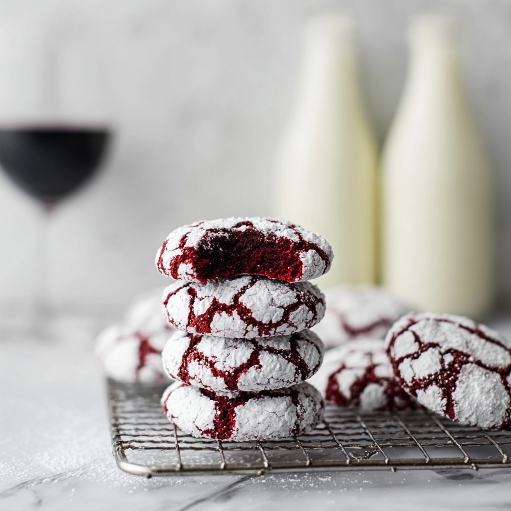 Red Velvet Crinkle Cookies Recipe - Recipe Image