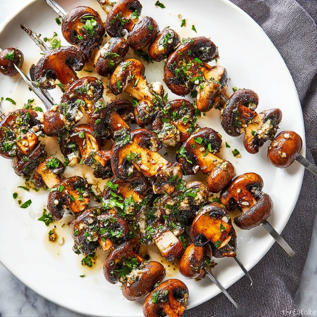 Grilled Mushrooms with Balsamic and Garlic Butter Recipe - Recipe Image