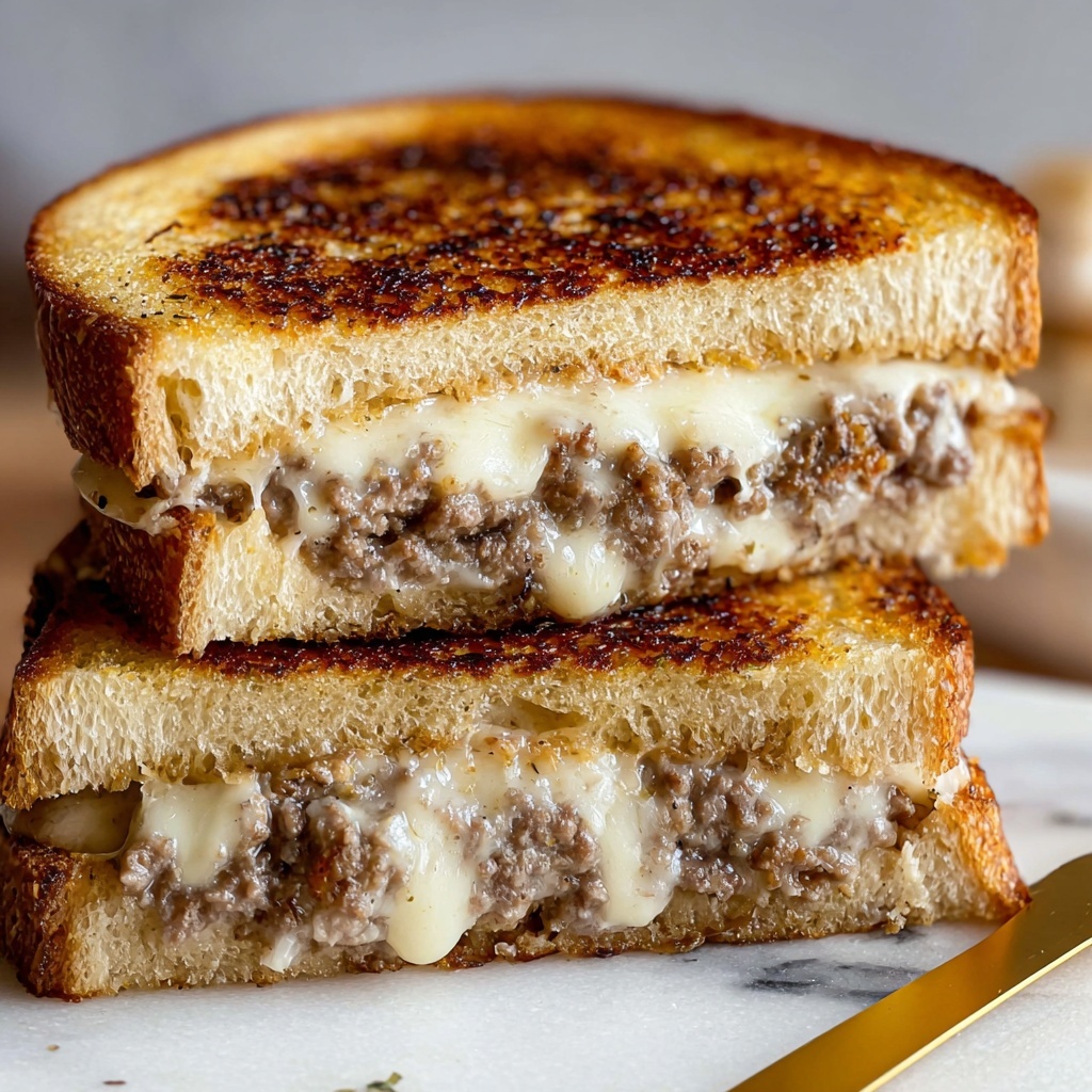 Steak and Mushroom Grilled Cheese Sandwich Recipe - Recipe Image