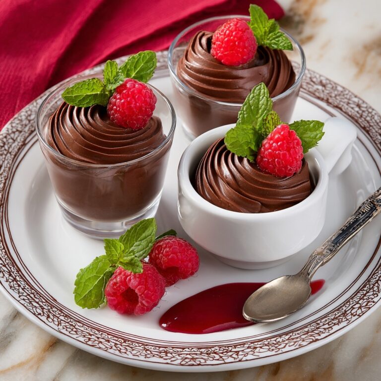 Chocolate Mousse with Raspberry Coulis Recipe