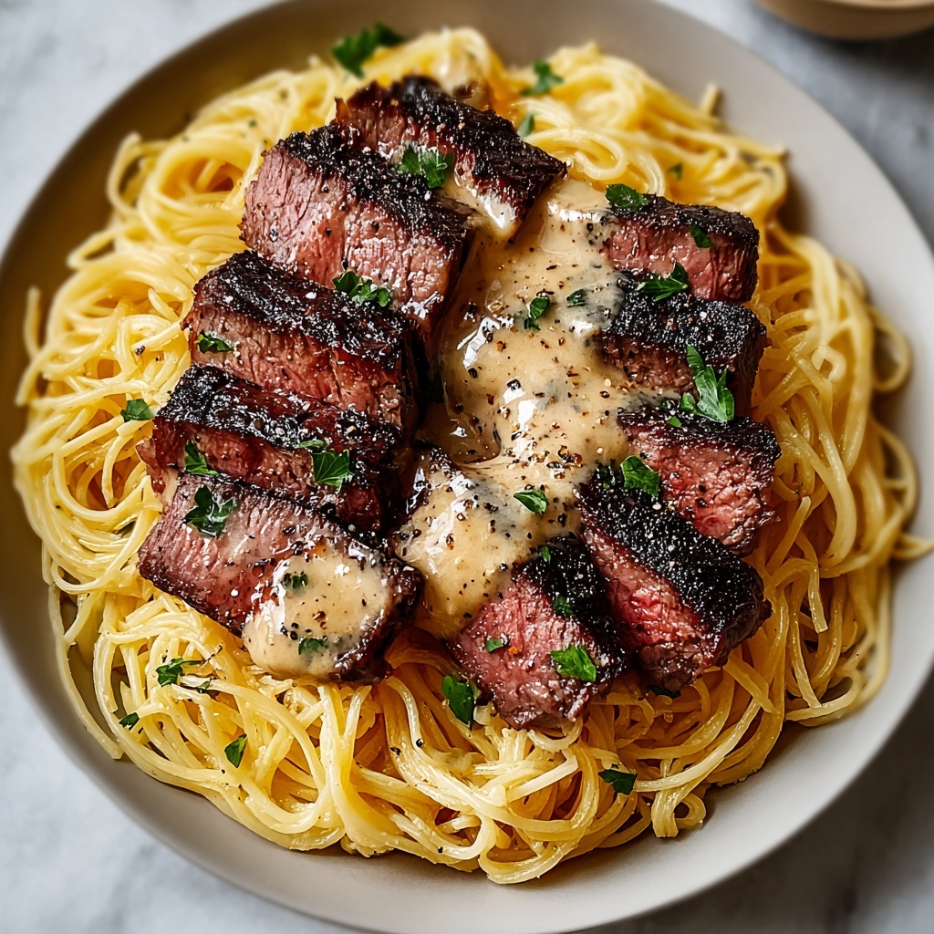 Garlic Butter Steak Lightning Noodles Recipe - Recipe Image