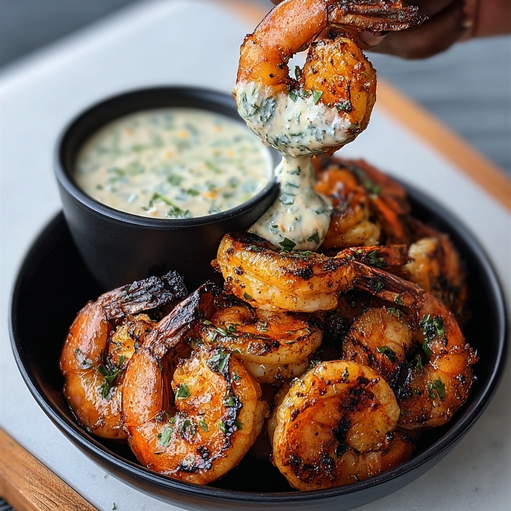 Spicy Garlic Parmesan Grilled Shrimp with Lemon-Herb Aioli Recipe - Recipe Image