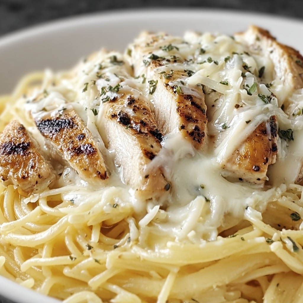 Cheesy Chicken Alfredo Slow Cooker Delight Recipe - Recipe Image