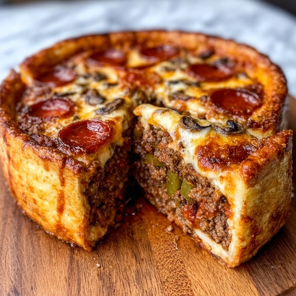 Stuffed Deep Dish Pizza Pie Recipe - Recipe Image