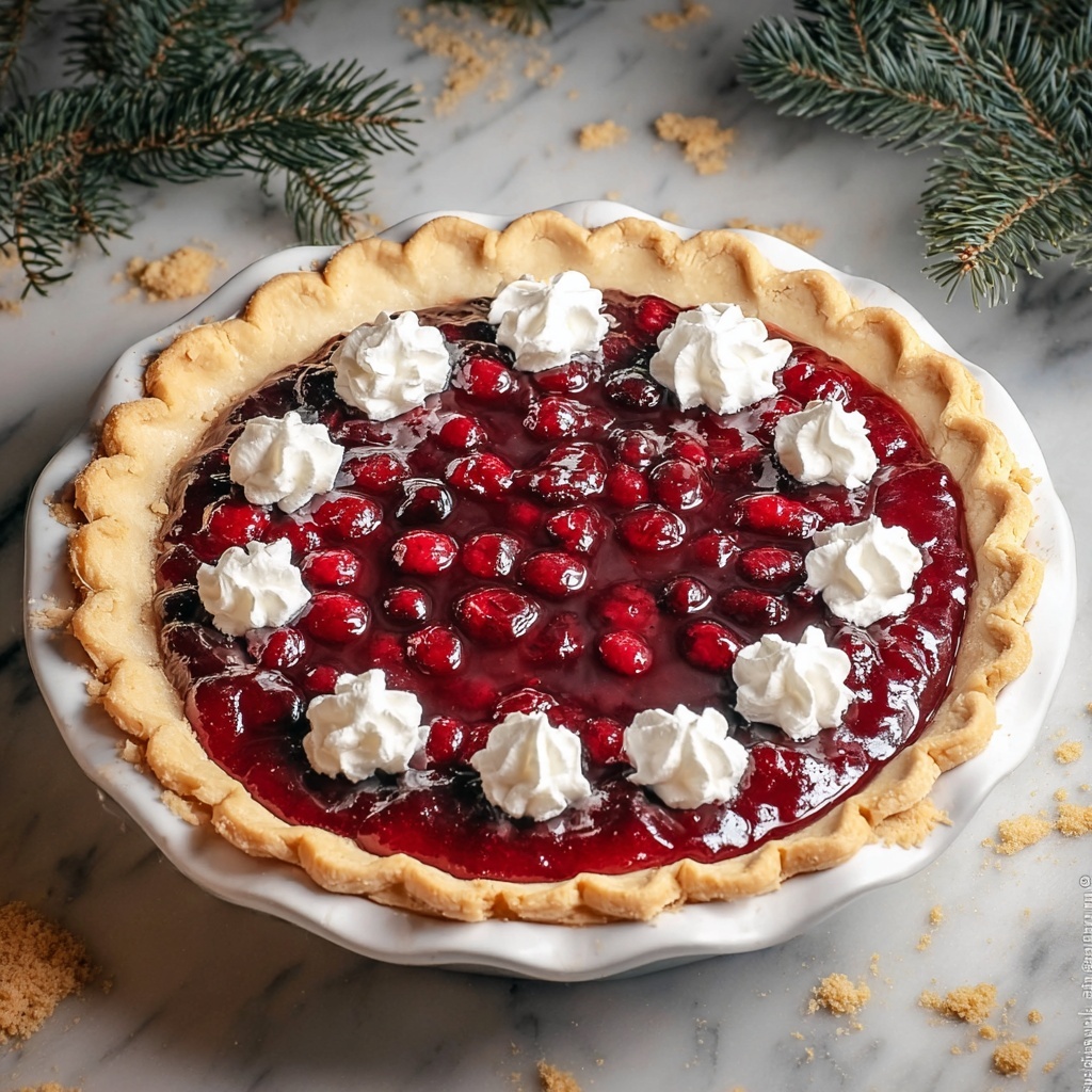 Cranberry Custard Pie Recipe - Recipe Image