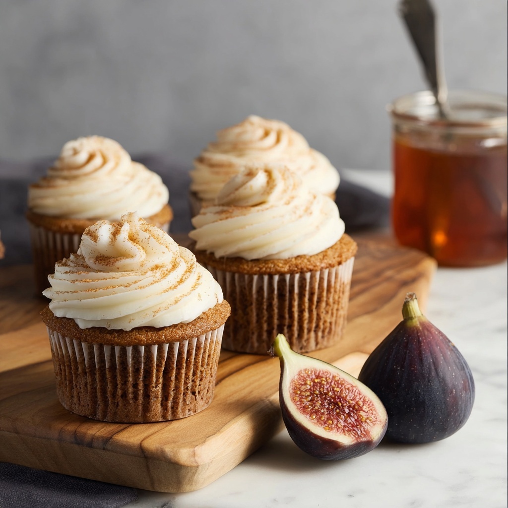 Fig Cupcakes with Honey Cream Cheese Frosting Recipe - Recipe Image