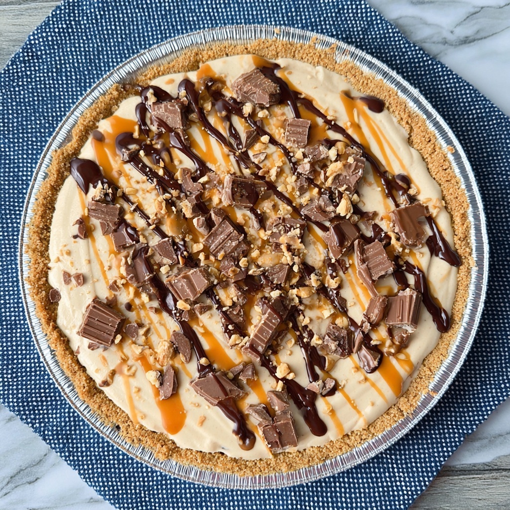 No-Bake Snickers Pie Recipe - Recipe Image