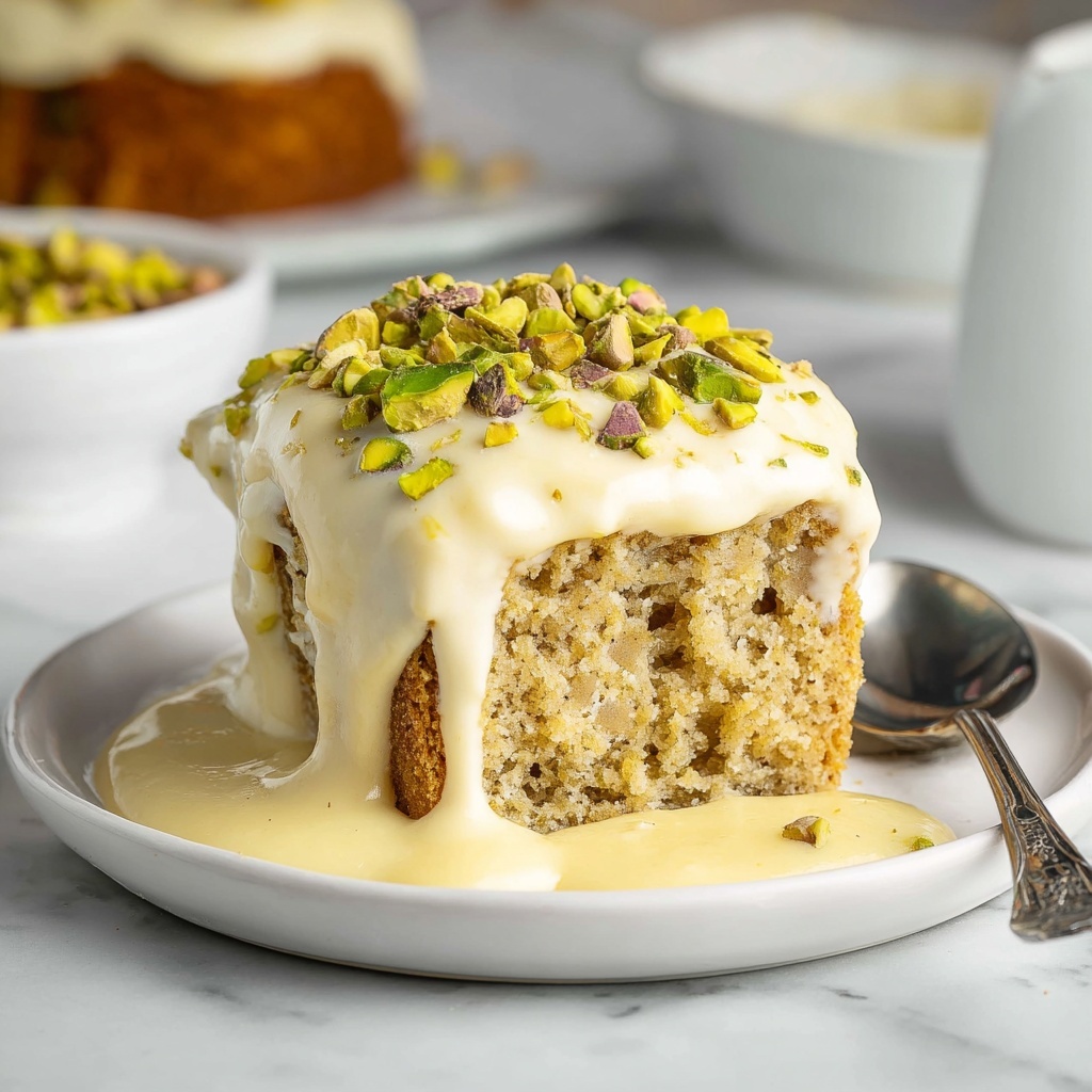 Vegan Pistachio Tres Leches (3 Milk Cake) Recipe - Recipe Image