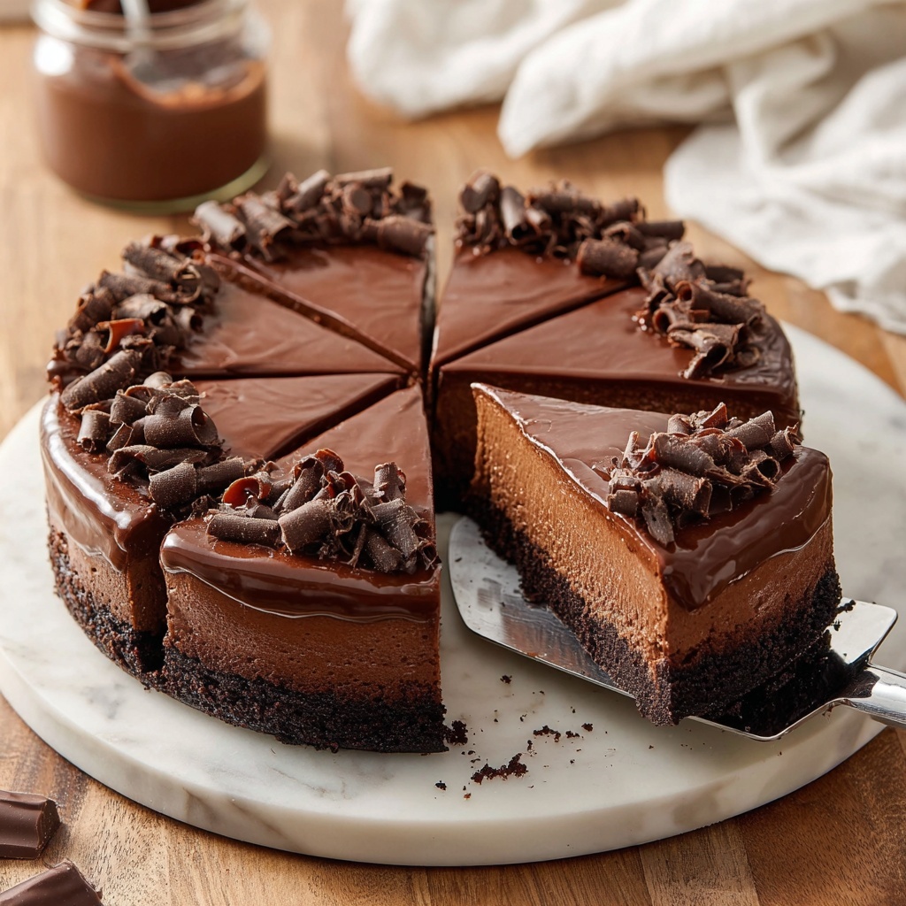 Vegan Chocolate Cheesecake (No Bake, Nut Free) Recipe - Recipe Image