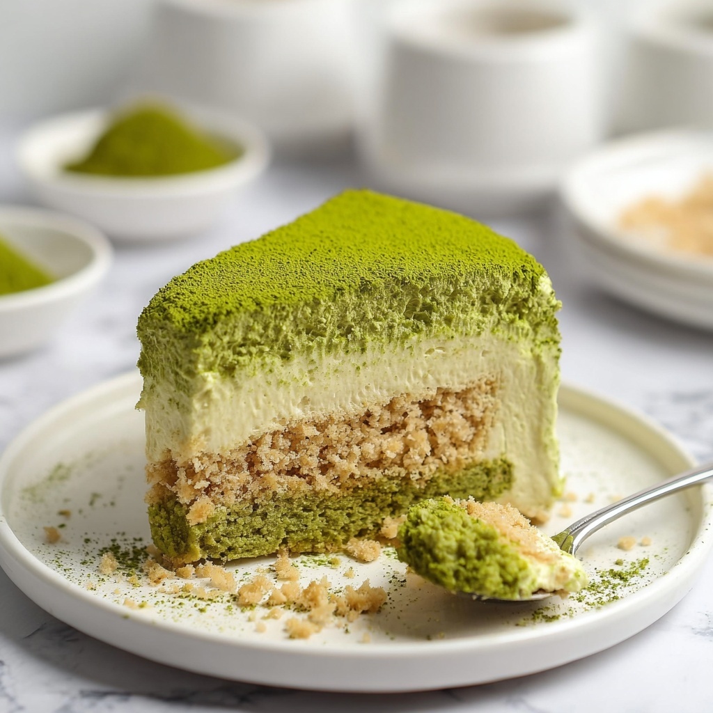Vegan Matcha Tiramisu Recipe - Recipe Image