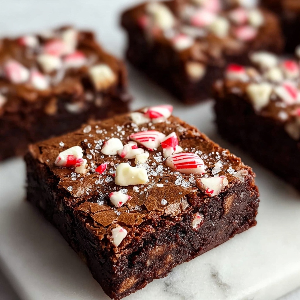 Peppermint Hot Chocolate Brownies Recipe - Recipe Image