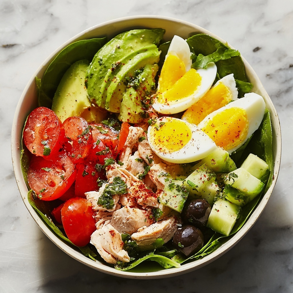 High-Protein Avocado Chicken Salad with Egg Recipe - Recipe Image